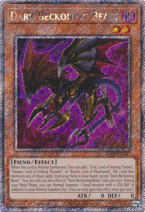 Dark Beckoning Beast (Platinum Secret Rare) [RA03-EN027] Platinum Secret Rare | Rock City Comics