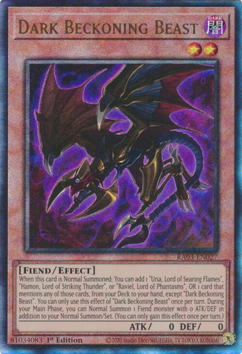 Dark Beckoning Beast (UTR) [RA03-EN027] Prismatic Ultimate Rare | Rock City Comics