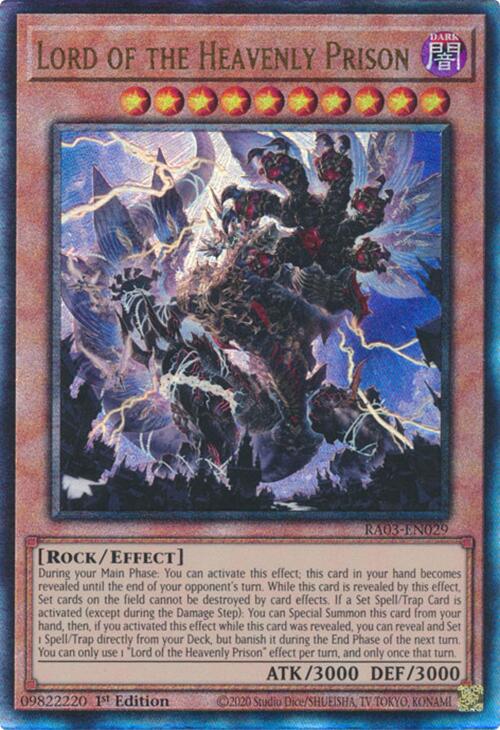 Lord of the Heavenly Prison (UTR) [RA03-EN029] Prismatic Ultimate Rare | Rock City Comics