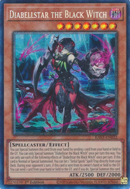 Diabellstar the Black Witch (CR) [RA03-EN032] Prismatic Collector's Rare | Rock City Comics