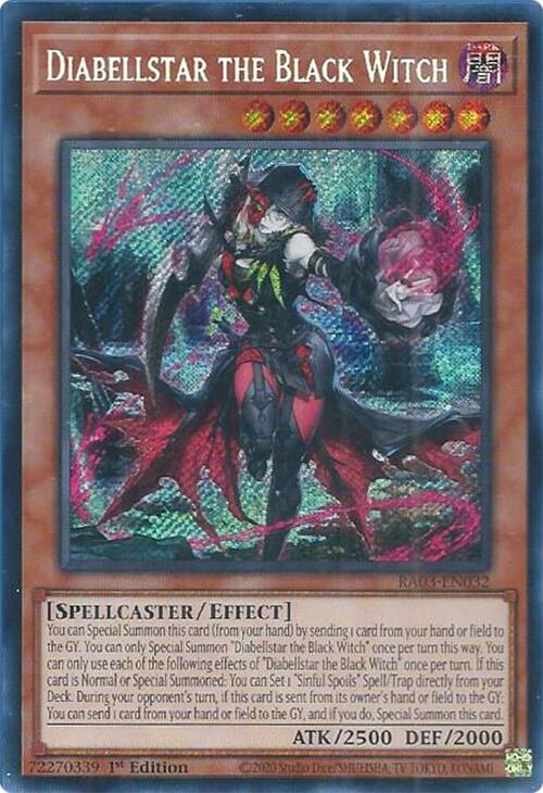 Diabellstar the Black Witch (Secret Rare) [RA03-EN032] Secret Rare | Rock City Comics