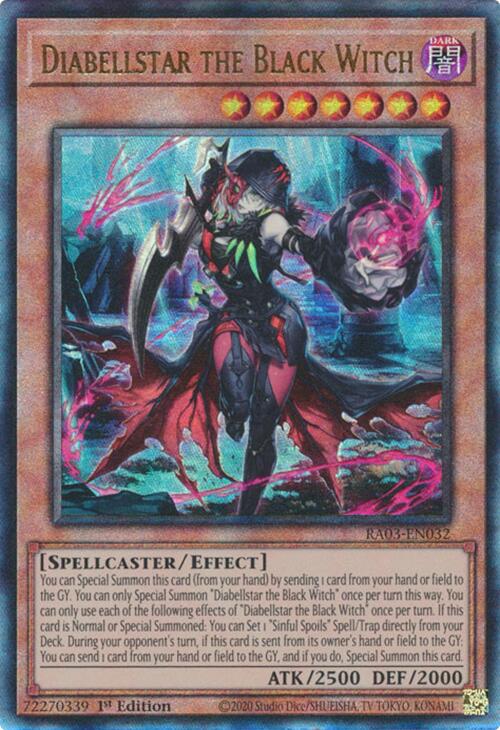 Diabellstar the Black Witch (UTR) [RA03-EN032] Prismatic Ultimate Rare | Rock City Comics