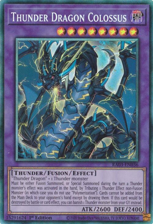 Thunder Dragon Colossus (CR) [RA03-EN036] Prismatic Collector's Rare | Rock City Comics