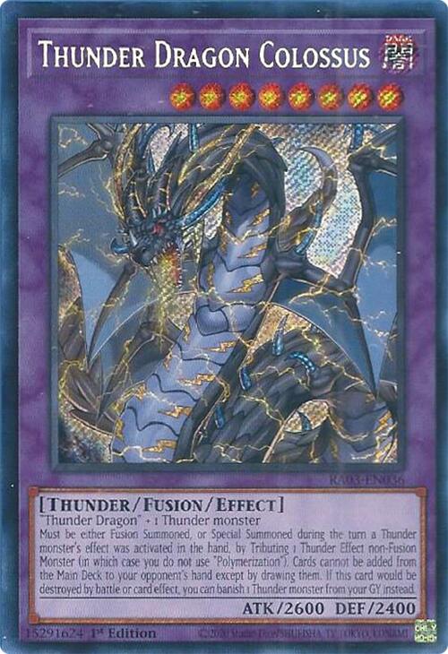 Thunder Dragon Colossus (Secret Rare) [RA03-EN036] Secret Rare | Rock City Comics