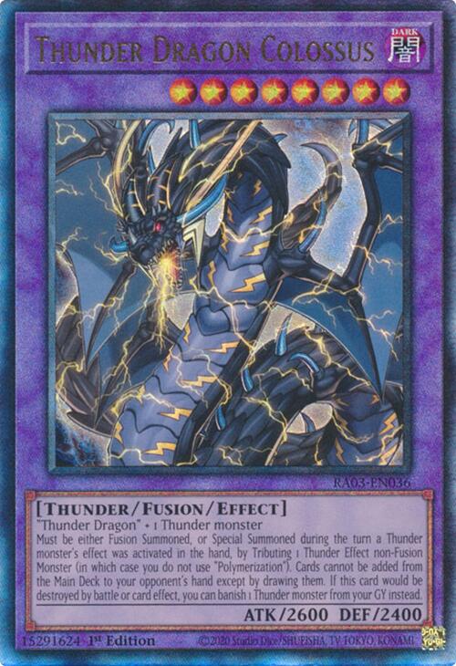 Thunder Dragon Colossus (UTR) [RA03-EN036] Prismatic Ultimate Rare | Rock City Comics