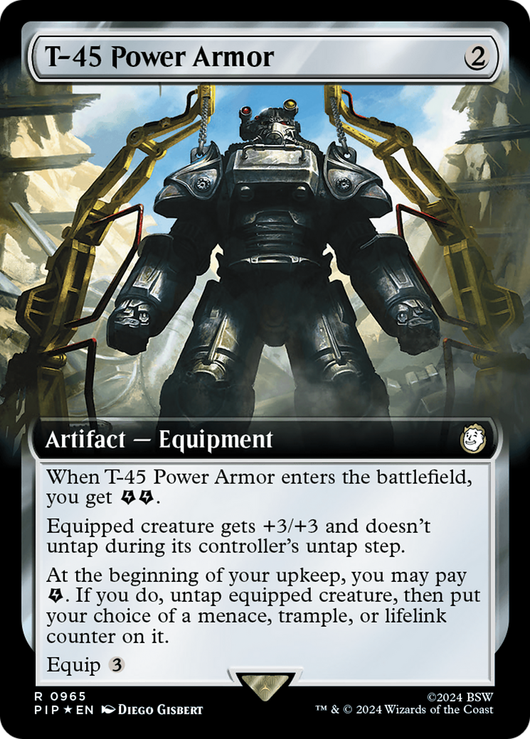 T-45 Power Armor (Extended Art) (Surge Foil) [Fallout] | Rock City Comics