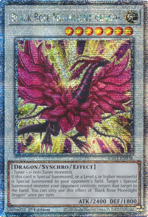 Black Rose Moonlight Dragon (Quarter Century Secret Rare) [RA03-EN038] Quarter Century Secret Rare | Rock City Comics