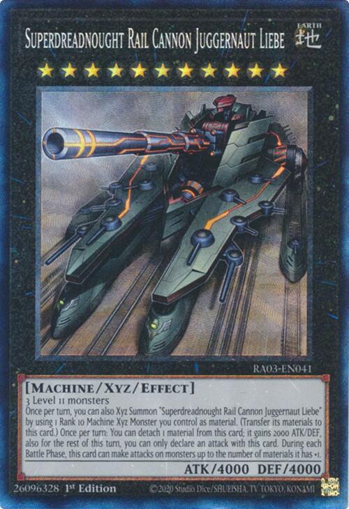 Superdreadnought Rail Cannon Juggernaut Liebe (CR) [RA03-EN041] Prismatic Collector's Rare | Rock City Comics