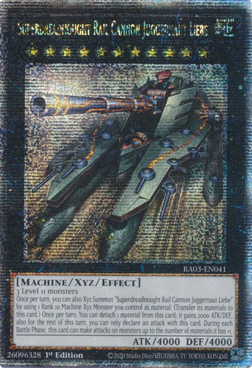 Superdreadnought Rail Cannon Juggernaut Liebe (Quarter Century Secret Rare) [RA03-EN041] Quarter Century Secret Rare | Rock City Comics