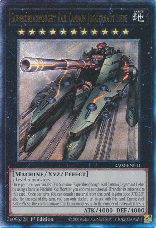 Superdreadnought Rail Cannon Juggernaut Liebe (UTR) [RA03-EN041] Prismatic Ultimate Rare | Rock City Comics