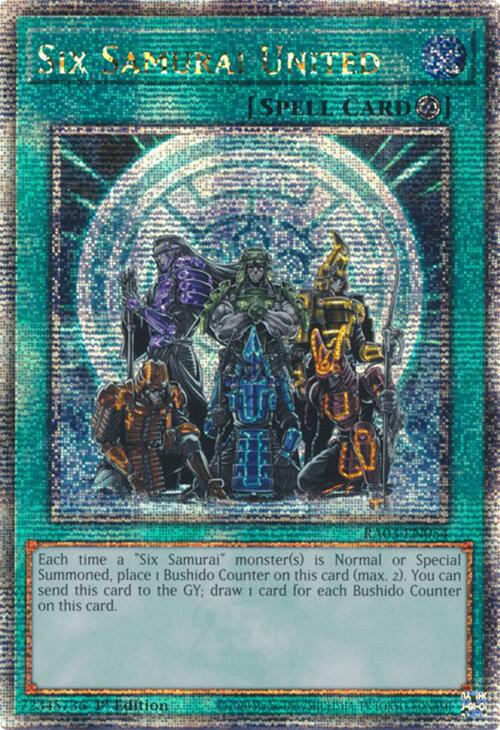 Six Samurai United (Quarter Century Secret Rare) [RA03-EN054] Quarter Century Secret Rare | Rock City Comics