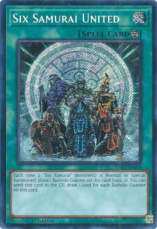 Six Samurai United (Secret Rare) [RA03-EN054] Secret Rare | Rock City Comics
