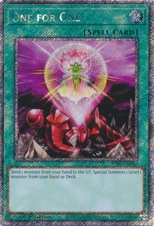 One for One (Platinum Secret Rare) [RA03-EN056] Platinum Secret Rare | Rock City Comics