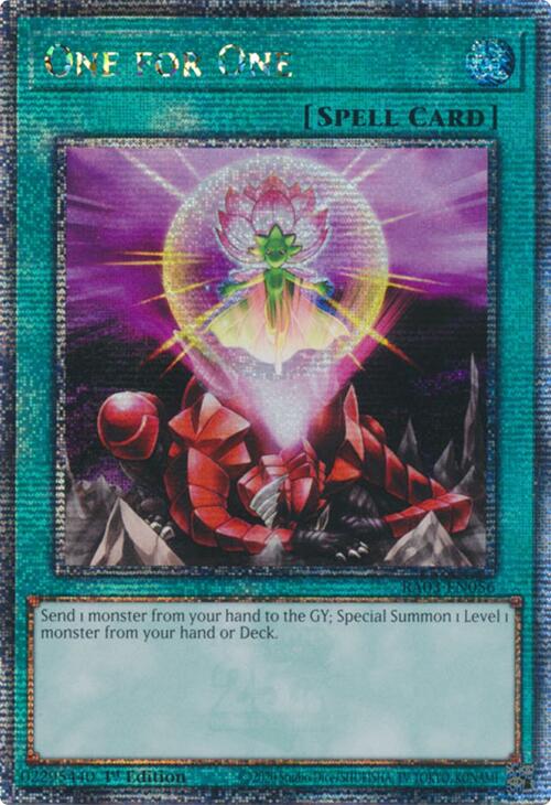 One for One (Quarter Century Secret Rare) [RA03-EN056] Quarter Century Secret Rare | Rock City Comics