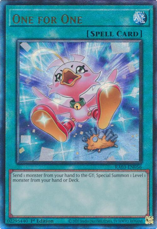 One for One (Alternate Art) (UTR) [RA03-EN056] Prismatic Ultimate Rare | Rock City Comics