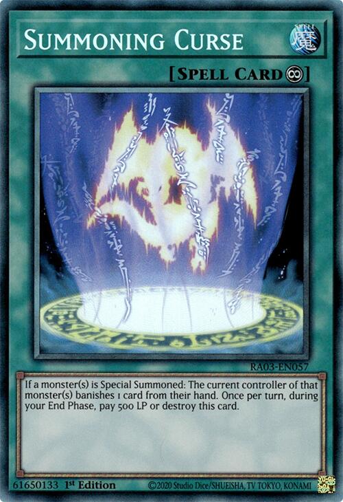 Summoning Curse (CR) [RA03-EN057] Prismatic Collector's Rare | Rock City Comics
