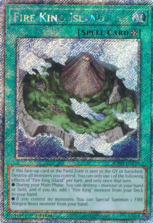 Fire King Island (Platinum Secret Rare) [RA03-EN059] Platinum Secret Rare | Rock City Comics