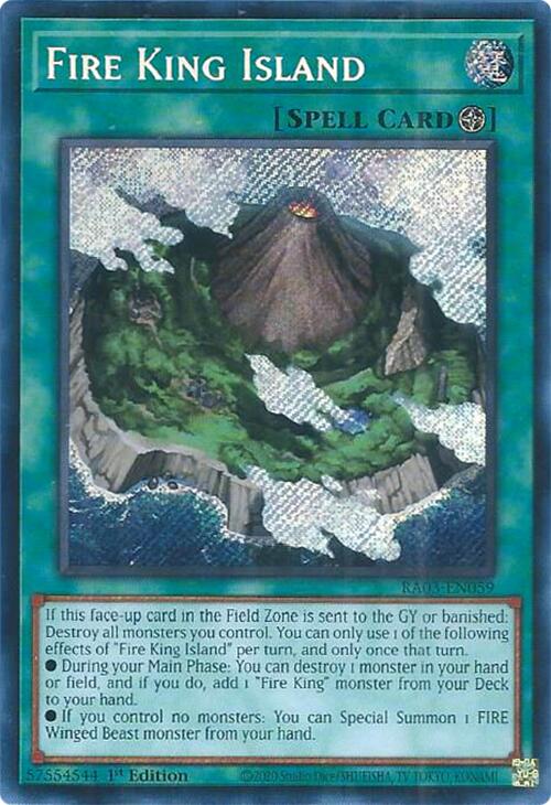 Fire King Island (Secret Rare) [RA03-EN059] Secret Rare | Rock City Comics