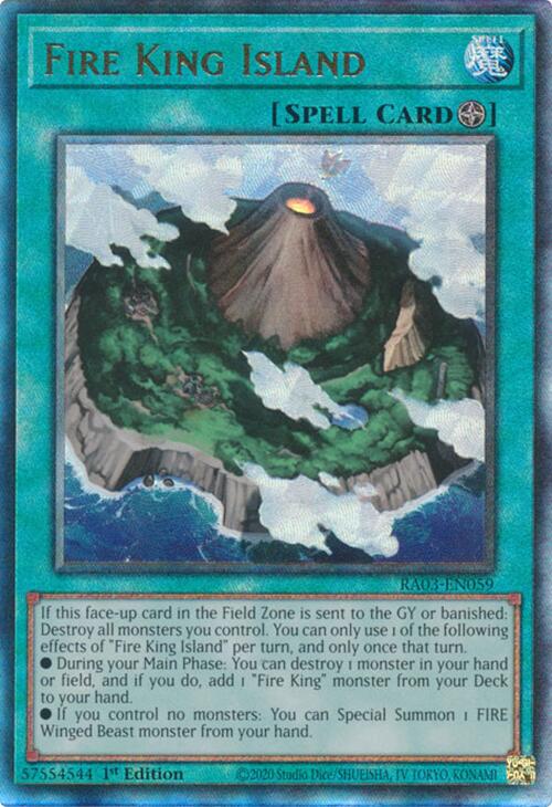 Fire King Island (UTR) [RA03-EN059] Prismatic Ultimate Rare | Rock City Comics