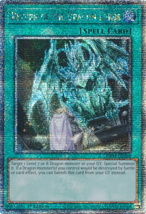 Return of the Dragon Lords (Quarter Century Secret Rare) [RA03-EN060] Quarter Century Secret Rare | Rock City Comics