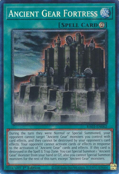 Ancient Gear Fortress (CR) [RA03-EN062] Prismatic Collector's Rare | Rock City Comics