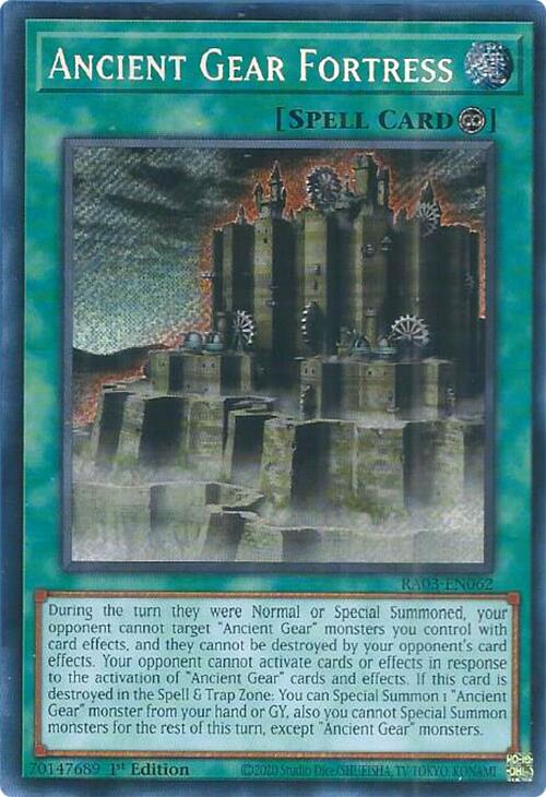 Ancient Gear Fortress (Secret Rare) [RA03-EN062] Secret Rare | Rock City Comics