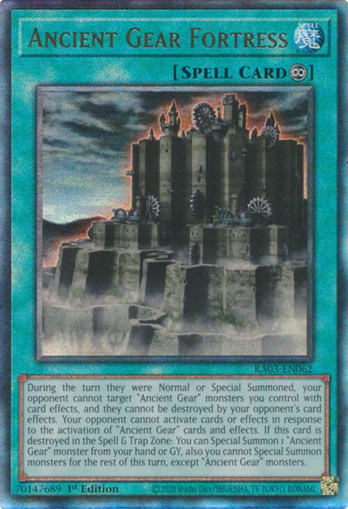 Ancient Gear Fortress (UTR) [RA03-EN062] Prismatic Ultimate Rare | Rock City Comics