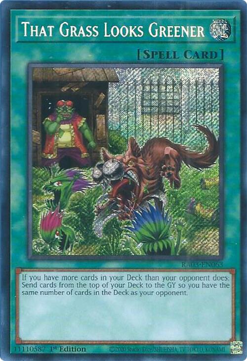 That Grass Looks Greener (Secret Rare) [RA03-EN063] Secret Rare | Rock City Comics