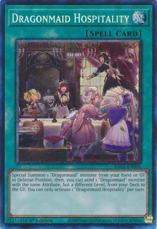 Dragonmaid Hospitality (CR) [RA03-EN068] Prismatic Collector's Rare | Rock City Comics