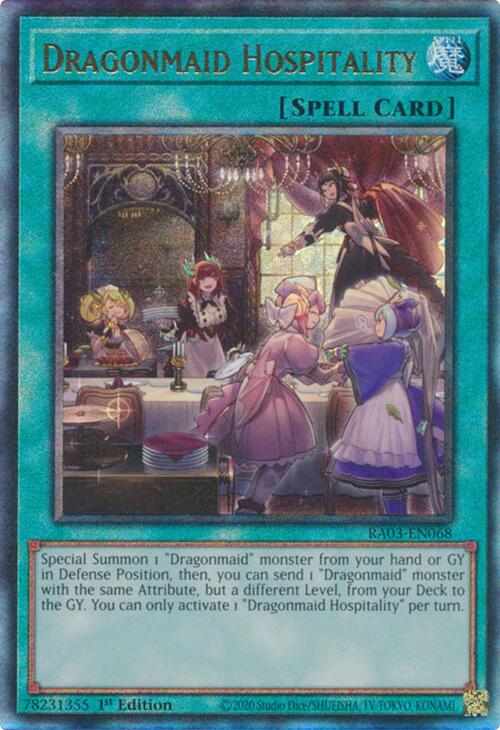 Dragonmaid Hospitality (UTR) [RA03-EN068] Prismatic Ultimate Rare | Rock City Comics