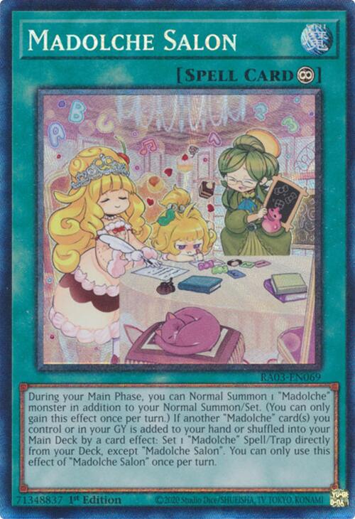 Madolche Salon (CR) [RA03-EN069] Prismatic Collector's Rare | Rock City Comics