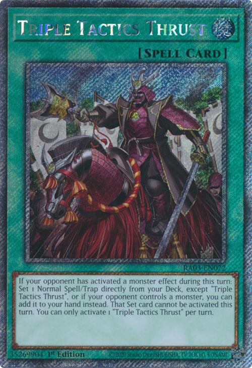 Triple Tactics Thrust (Platinum Secret Rare) [RA03-EN072] Platinum Secret Rare | Rock City Comics