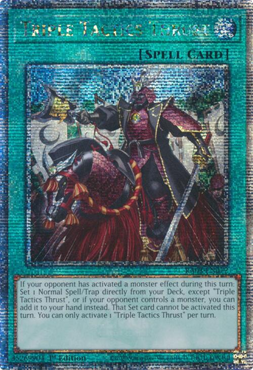 Triple Tactics Thrust (Quarter Century Secret Rare) [RA03-EN072] Quarter Century Secret Rare | Rock City Comics