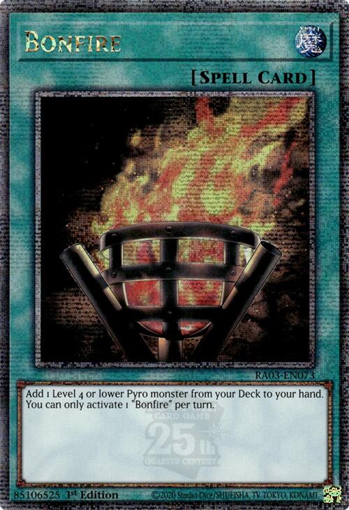 Bonfire (Quarter Century Secret Rare) [RA03-EN073] Quarter Century Secret Rare | Rock City Comics