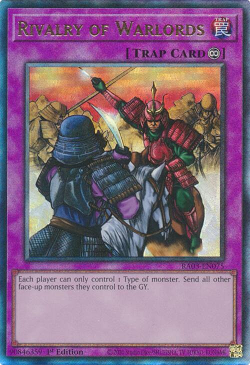 Rivalry of Warlords (UTR) [RA03-EN075] Prismatic Ultimate Rare | Rock City Comics