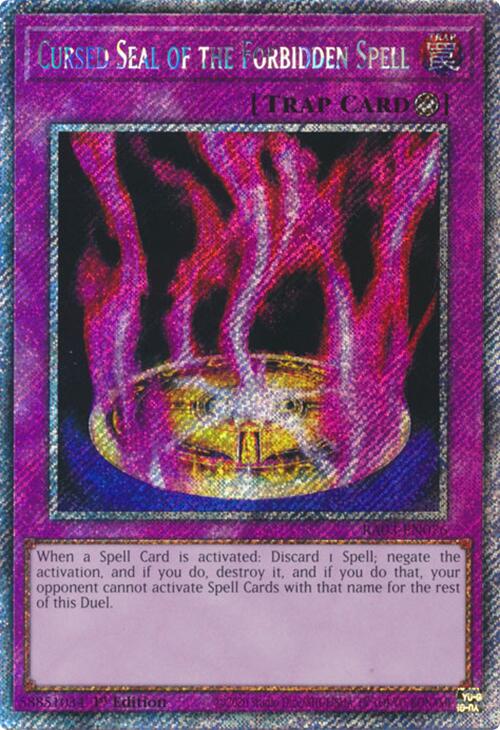 Cursed Seal of the Forbidden Spell (Platinum Secret Rare) [RA03-EN076] Platinum Secret Rare | Rock City Comics