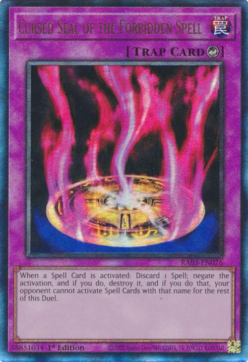 Cursed Seal of the Forbidden Spell (UTR) [RA03-EN076] Prismatic Ultimate Rare | Rock City Comics