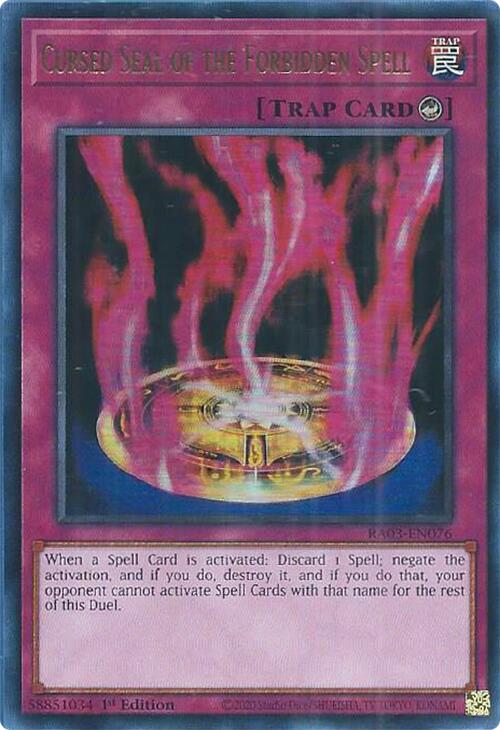 Cursed Seal of the Forbidden Spell (UR) [RA03-EN076] Ultra Rare | Rock City Comics