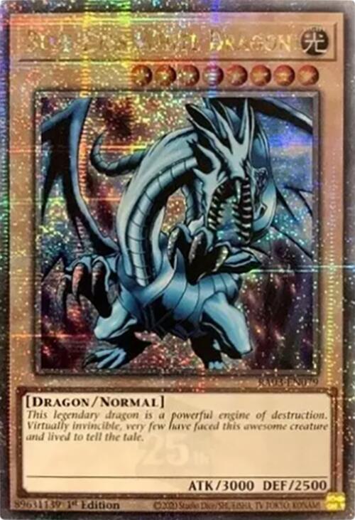 Blue-Eyes White Dragon (Quarter Century Secret Rare) [RA03-EN079] Quarter Century Secret Rare | Rock City Comics