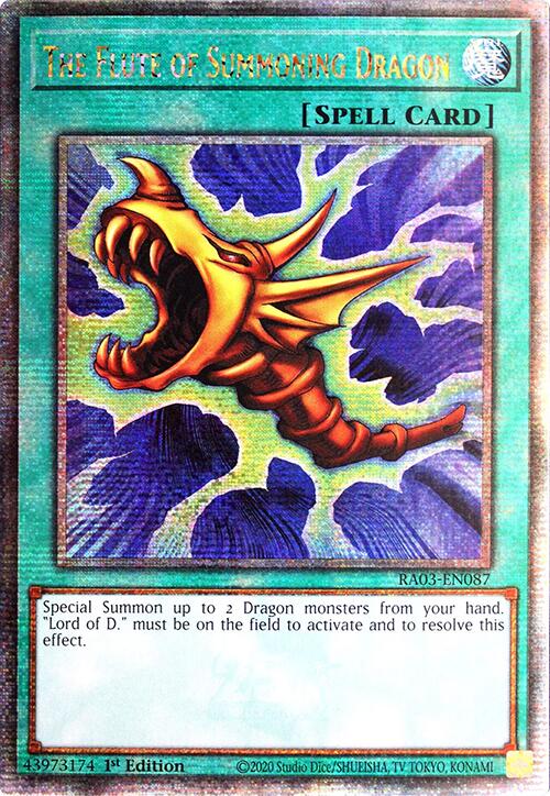 The Flute of Summoning Dragon (Quarter Century Secret Rare) [RA03-EN087] Quarter Century Secret Rare | Rock City Comics