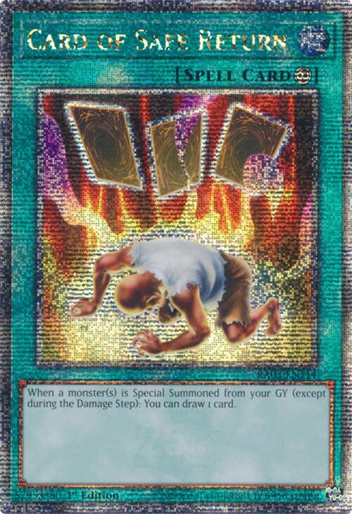 Card of Safe Return (Quarter Century Secret Rare) [RA03-EN114] Quarter Century Secret Rare | Rock City Comics