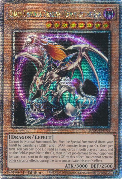 Chaos Emperor Dragon - Envoy of the End (Quarter Century Secret Rare) [RA03-EN133] Quarter Century Secret Rare | Rock City Comics