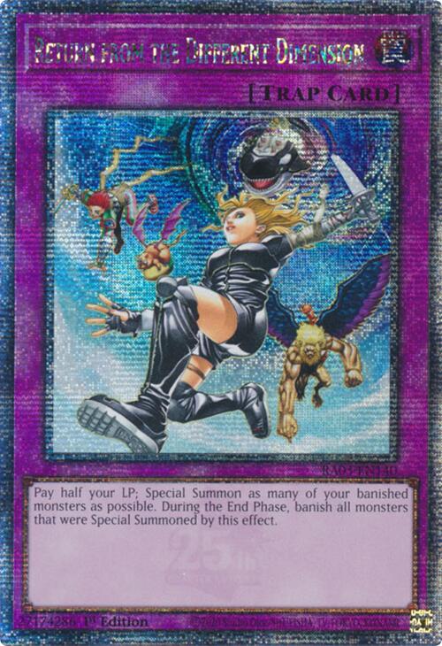 Return from the Different Dimension (Quarter Century Secret Rare) [RA03-EN140] Quarter Century Secret Rare | Rock City Comics