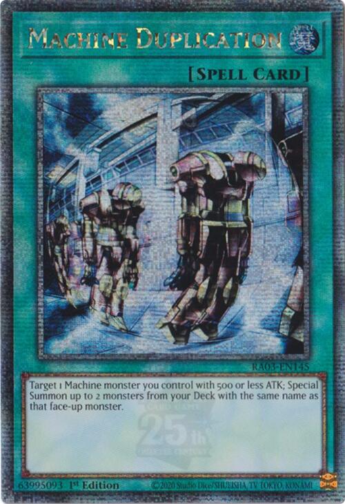 Machine Duplication (Quarter Century Secret Rare) [RA03-EN145] Quarter Century Secret Rare | Rock City Comics