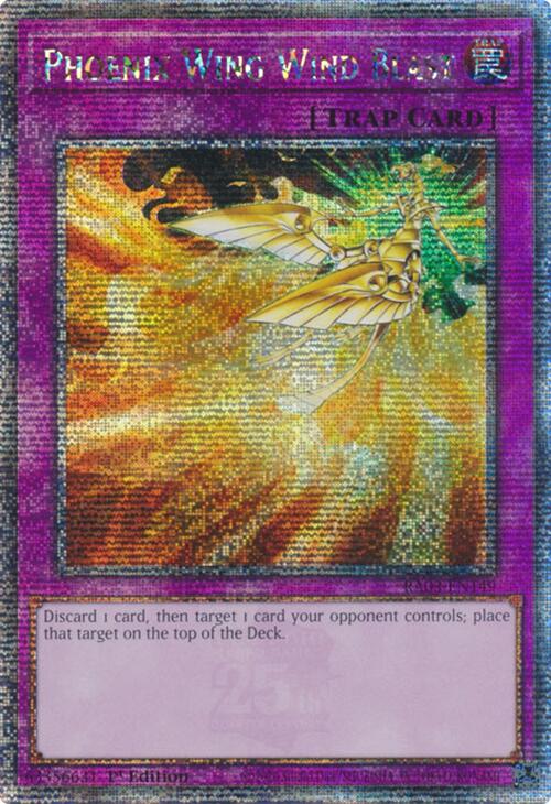 Phoenix Wing Wind Blast (Quarter Century Secret Rare) [RA03-EN149] Quarter Century Secret Rare | Rock City Comics