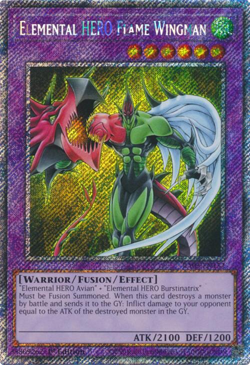 Elemental HERO Flame Wingman (Platinum Secret Rare) [RA03-EN152] Platinum Secret Rare | Rock City Comics