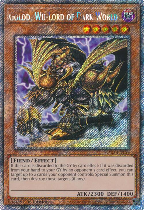 Goldd, Wu-Lord of Dark World (Platinum Secret Rare) [RA03-EN159] Platinum Secret Rare | Rock City Comics