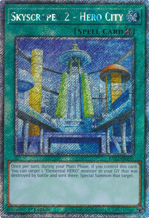 Skyscraper 2 - Hero City (Platinum Secret Rare) [RA03-EN175] Platinum Secret Rare | Rock City Comics