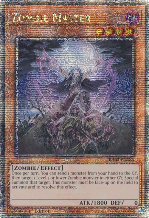 Zombie Master (Quarter Century Secret Rare) [RA03-EN185] Quarter Century Secret Rare | Rock City Comics