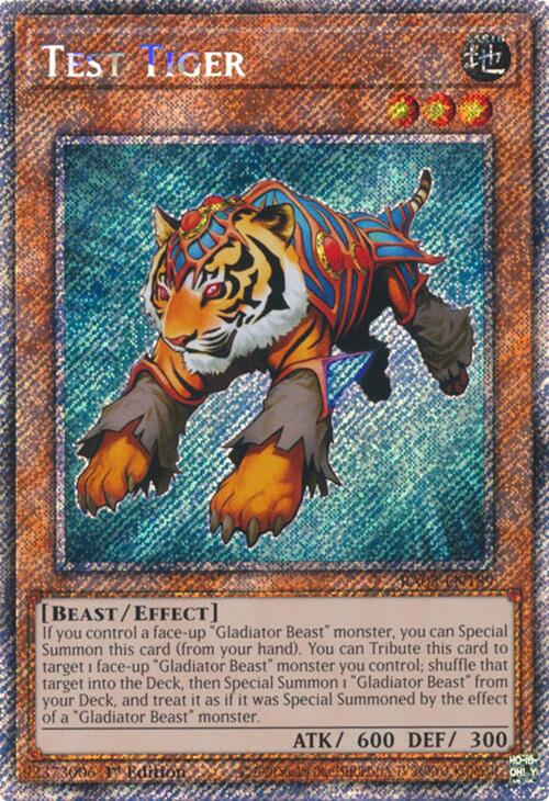 Test Tiger (Platinum Secret Rare) [RA03-EN189] Platinum Secret Rare | Rock City Comics